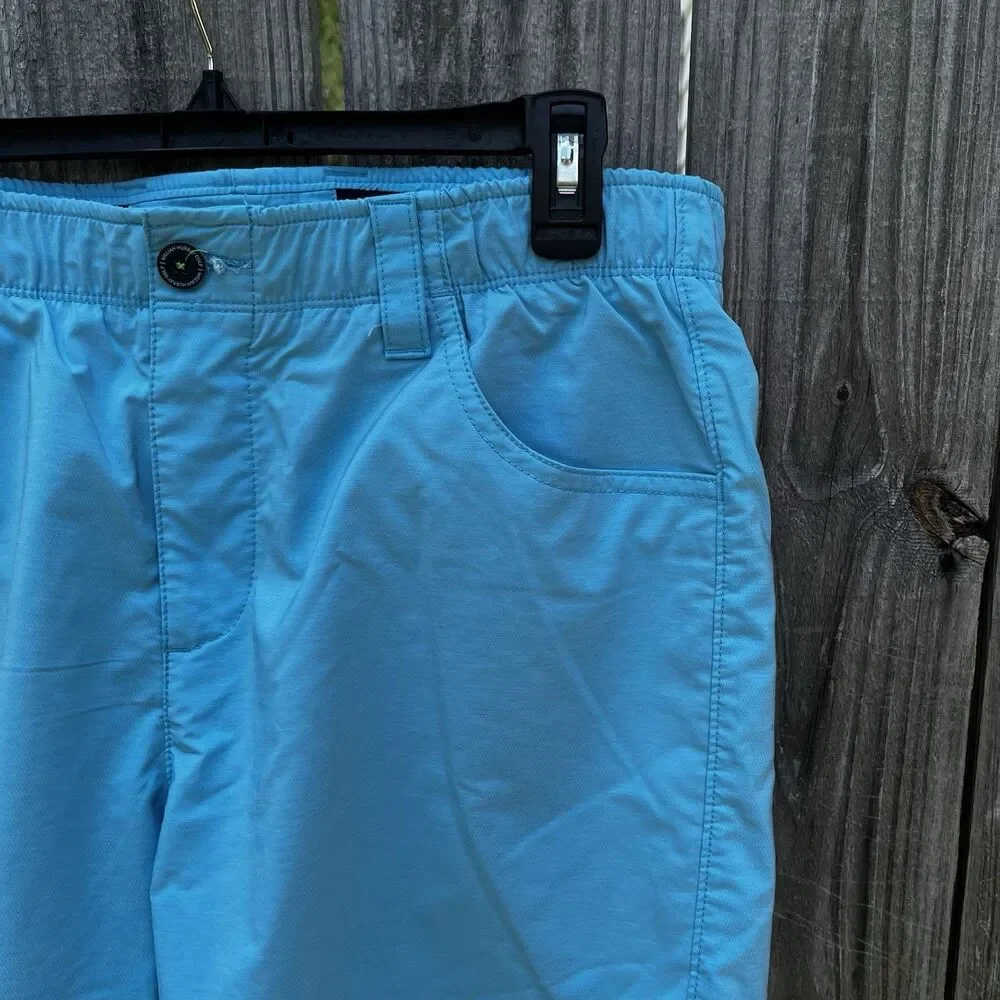 William Murray Performance Golf Shorts Men 32 Straight Fit Blue Athletic Tartan